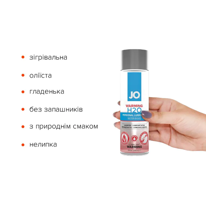 Зігріваюча змазка на водній основі JO H2O Warming 240 мл — фото 2