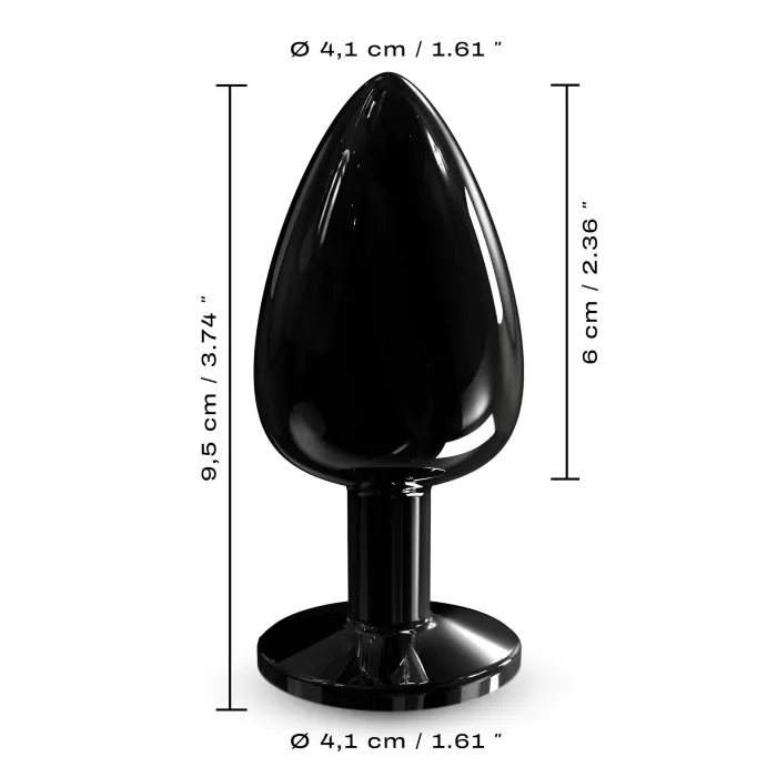 Анальна пробка Dorcel Diamond Plug Black L — фото 5