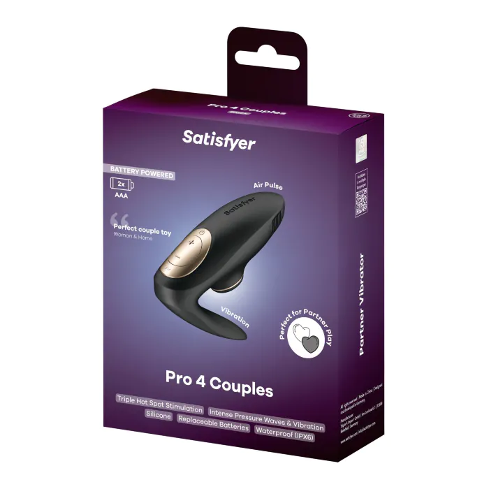 Вакуумний вібратор для пар Satisfyer Pro 4 Couples Battery Series — фото 7