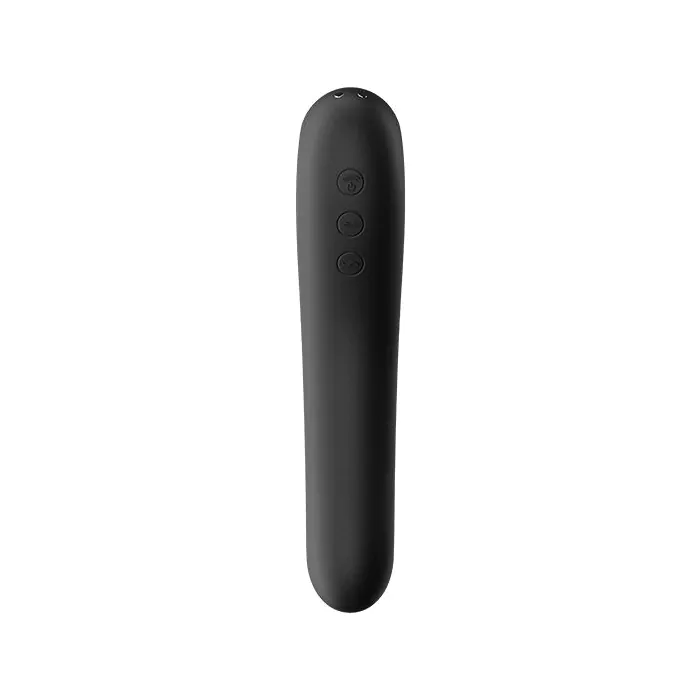 Вакуумний стимулятор з вібрацією Satisfyer Dual Kiss Black — фото 3
