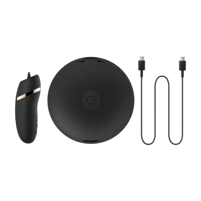 Мінівібратор з язичком Rosy Gold Vibrating & Licking Dual Stimulator — фото 6