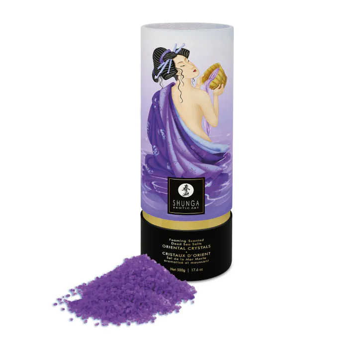 Пінлива сіль для ванни Shunga Dead Sea salt Oriental Crystals Organic Exotic Fruits 500 г — фото 4