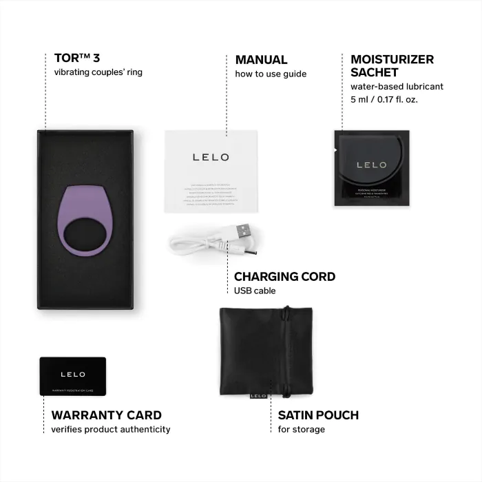 Смарткільце з вібрацією Lelo Tor 3 Violet Dusk — фото 4