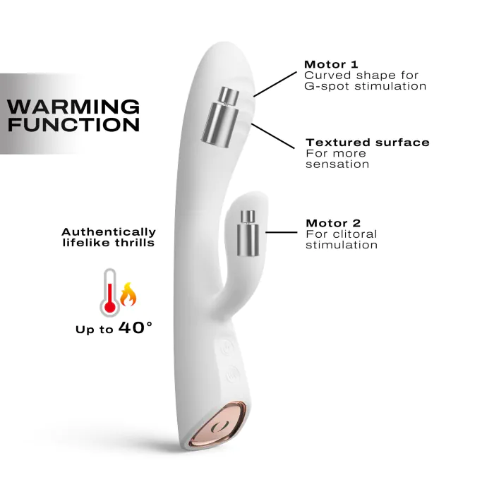 Вібратор Dorcel Flexi Rabbit Vibrator White — фото 3