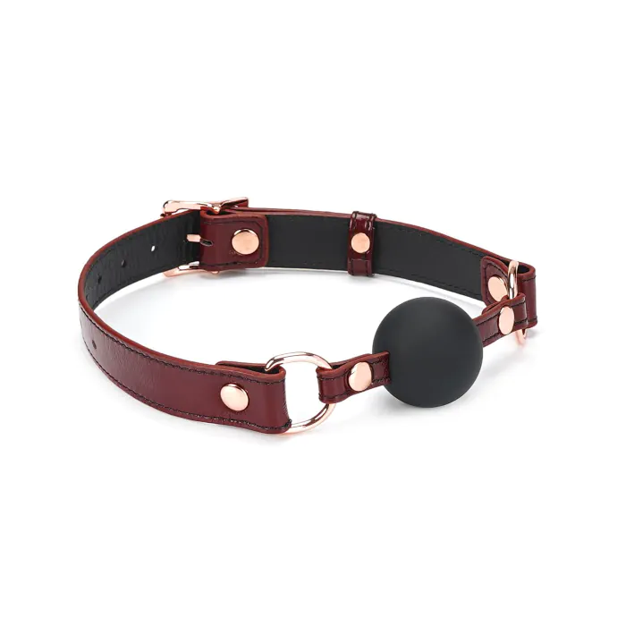 Силіконовий кляп Liebe Seele Wine Red Ball Gag — фото 2