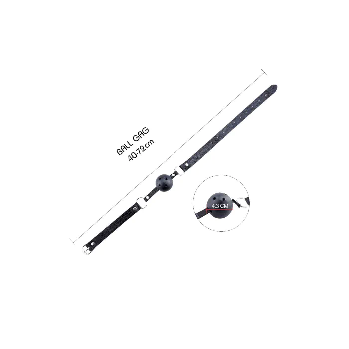 Вентильований кляп Alive Discretion Black Ball Gag — фото 2
