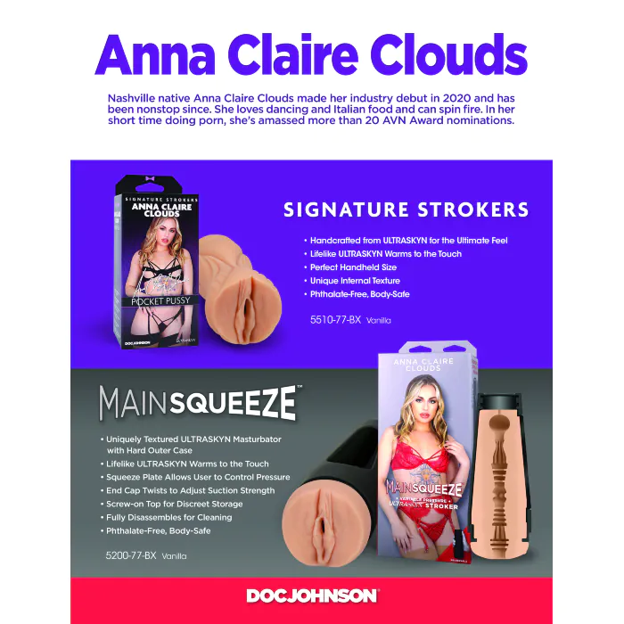 Мастурбатор Doc Johnson Anna Claire Clouds — фото 6