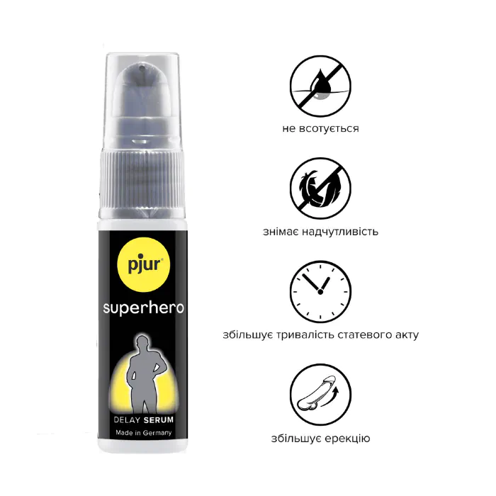 Пролонгуючий гель pjur Superhero Delay Serum 20 мл — фото 2