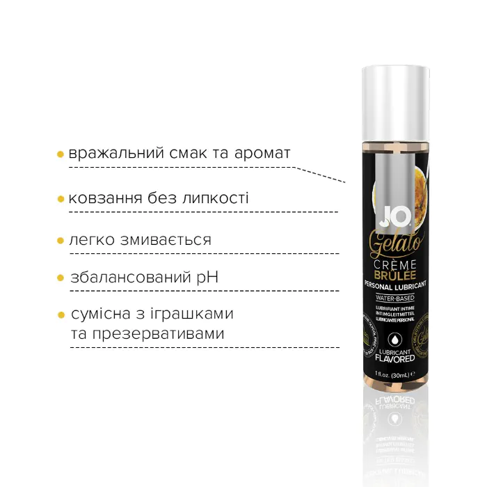 Лубрикант на водній основі JO Gelato Creme Brulee 30 мл — фото 4
