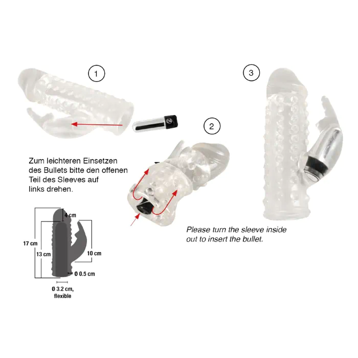 Насадка Vibrating Xtension with Clit-Rabbit — фото 9