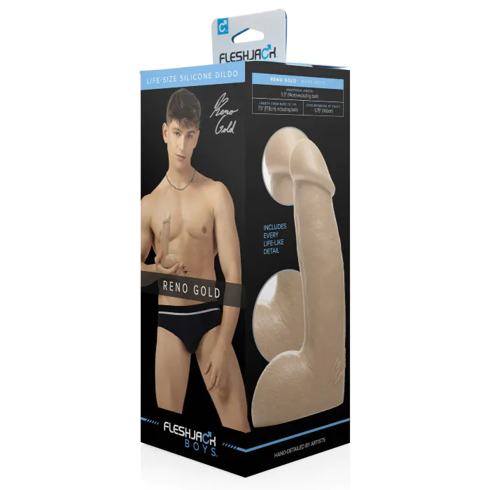 Фалоімітатор Fleshjack Boys Reno Gold Dildo — фото 4