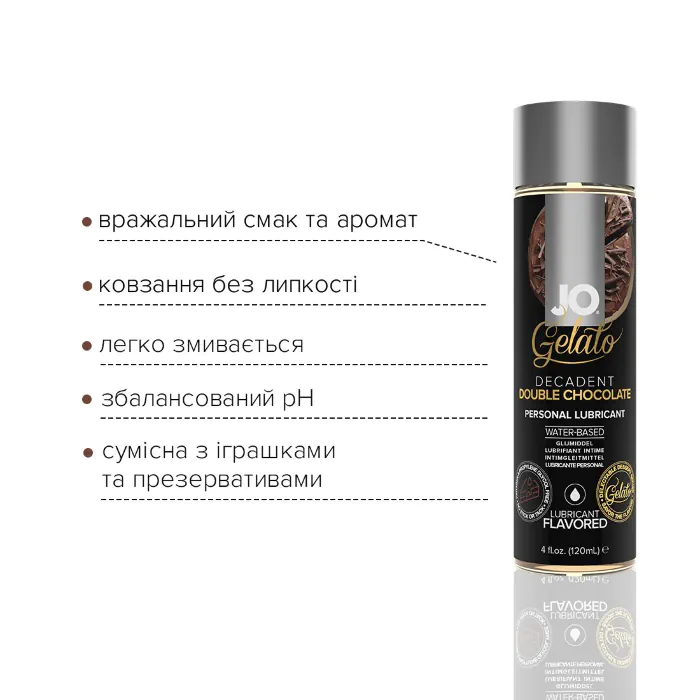 Лубрикант на водній основі JO Gelato Double Chocolate 120 мл — фото 5