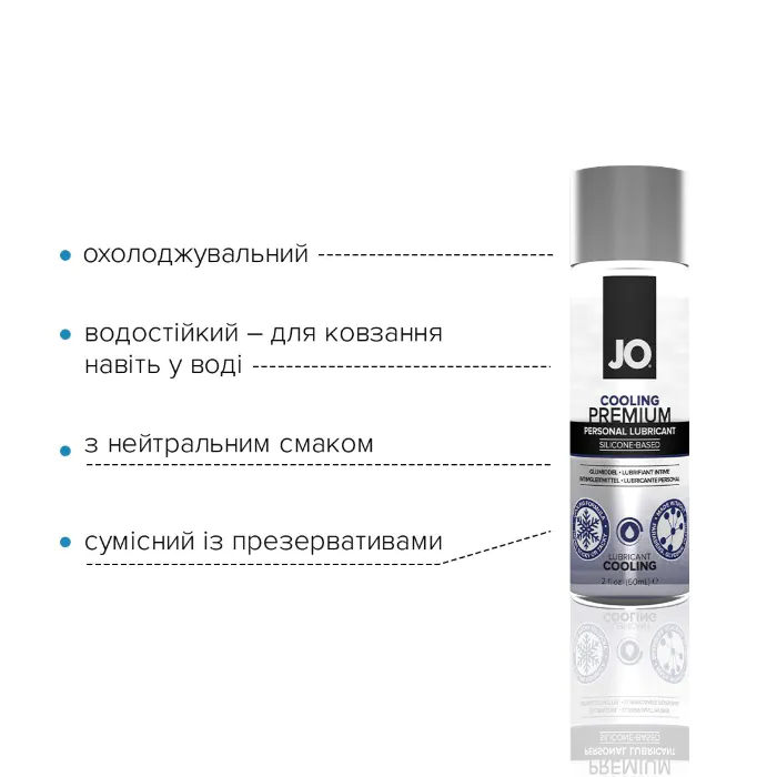 Охолоджуюча змазка на силіконовій основі JO Premium Cooling 60 мл — фото 3