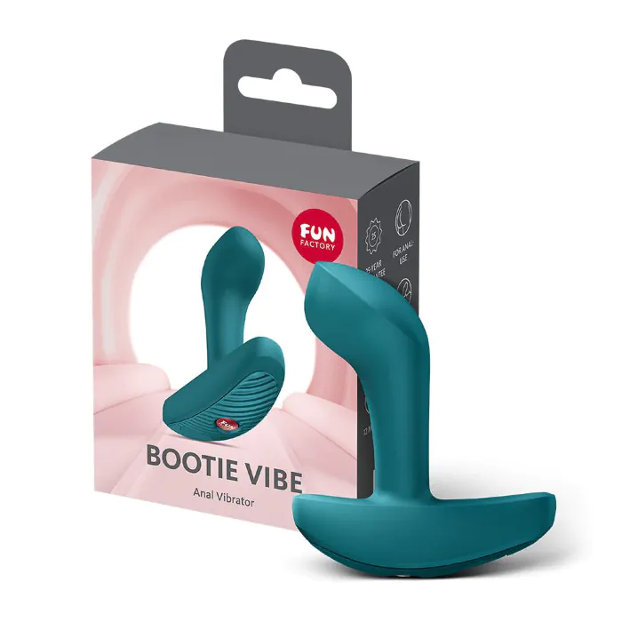 Анальна пробка Fun Factory Bootie Vibe Bottle Green — фото 9