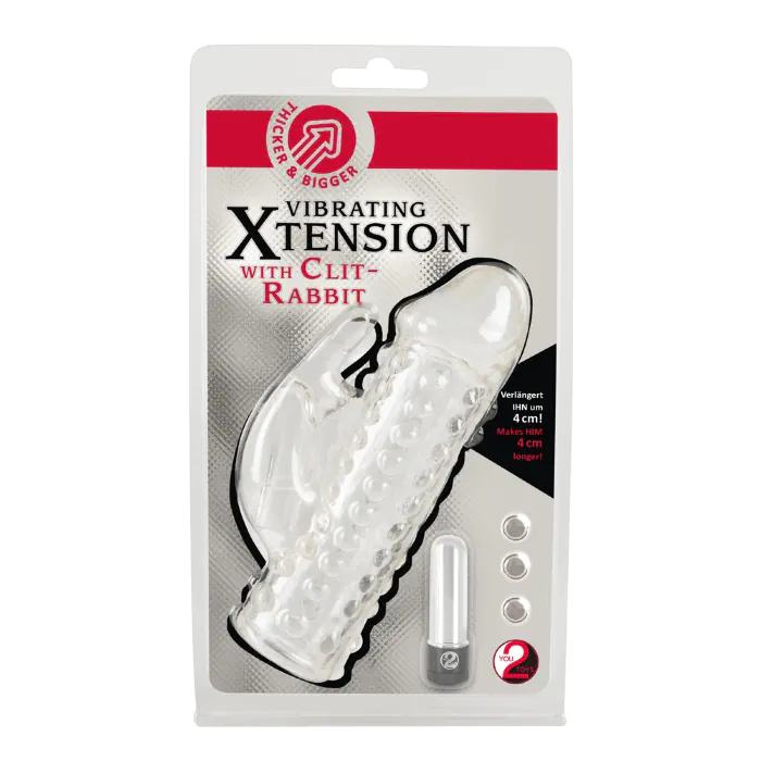 Насадка Vibrating Xtension with Clit-Rabbit — фото 2
