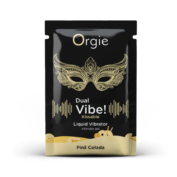 Пробник рідкого вібратора Orgie Dual Vibe! Pina Colada 1 мл