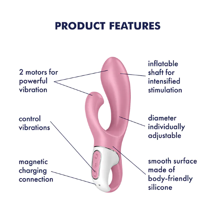 Вібратор-кролик Satisfyer Air Pump Bunny 2 pink — фото 8