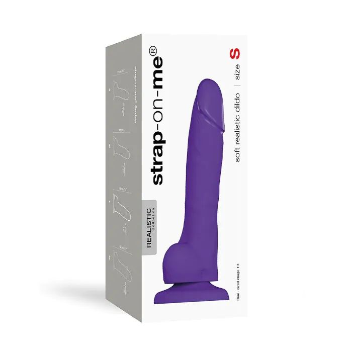 Реалістичний фалоімітатор Strap-On-Me SOFT REALISTIC DILDO Violet - Size S — фото 3