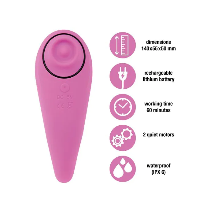Пульсатор для клітора FeelzToys - FemmeGasm Tapping & Tickling Vibrator Pink — фото 3