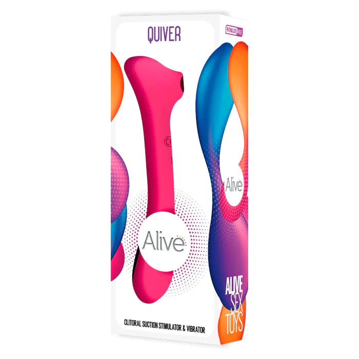 Вібратор стимулятор 2-в-1 Alive Quiver Magenta Pink — фото 5