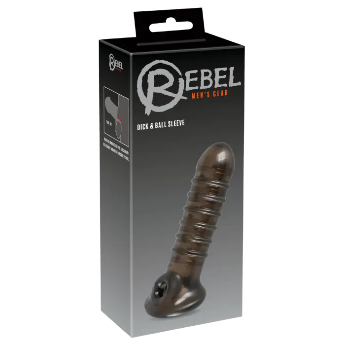 Насадка Rebel Dick & Ball Sleeve Black — фото 7