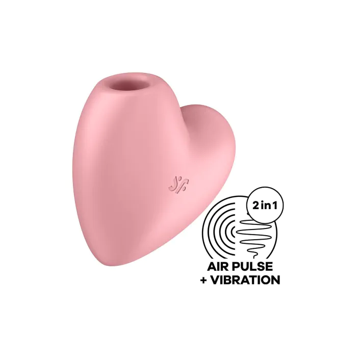 Вакуумний стимулятор з вібрацією Satisfyer Cutie Heart Light Red — фото 4