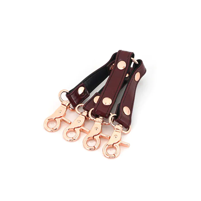 Шкіряна хрестовина Liebe Seele Wine Red Hogtie — фото 5