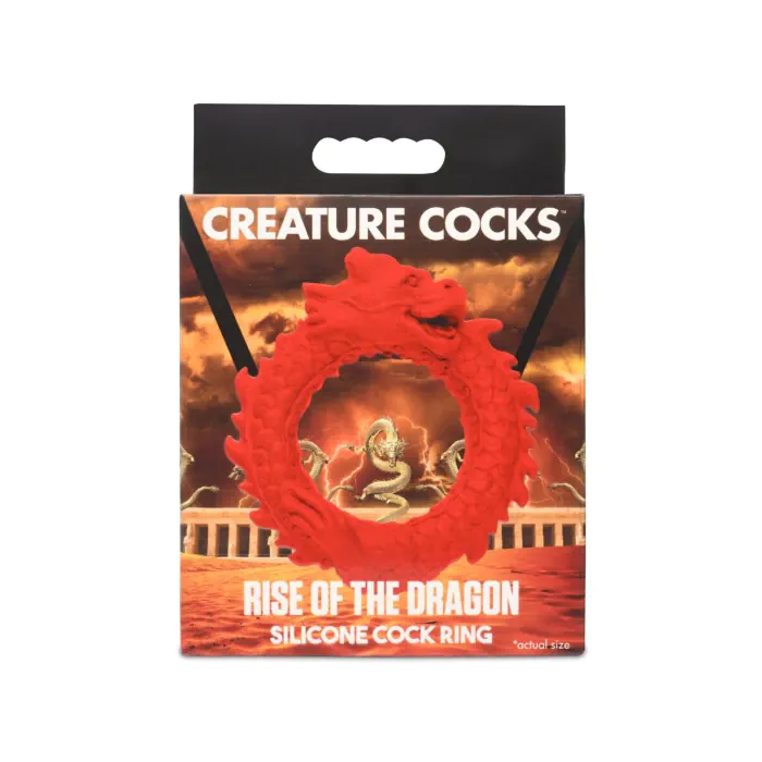 Ерекційне кільце Creature Cocks Rise of the Dragon Silicone Penis Ring Red — фото 12