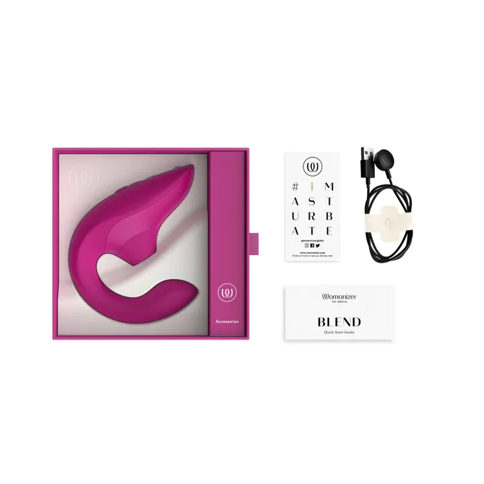 Вібратор кролик з вакуумною стимуляцією Womanizer Blend Vibrant Pink — фото 14