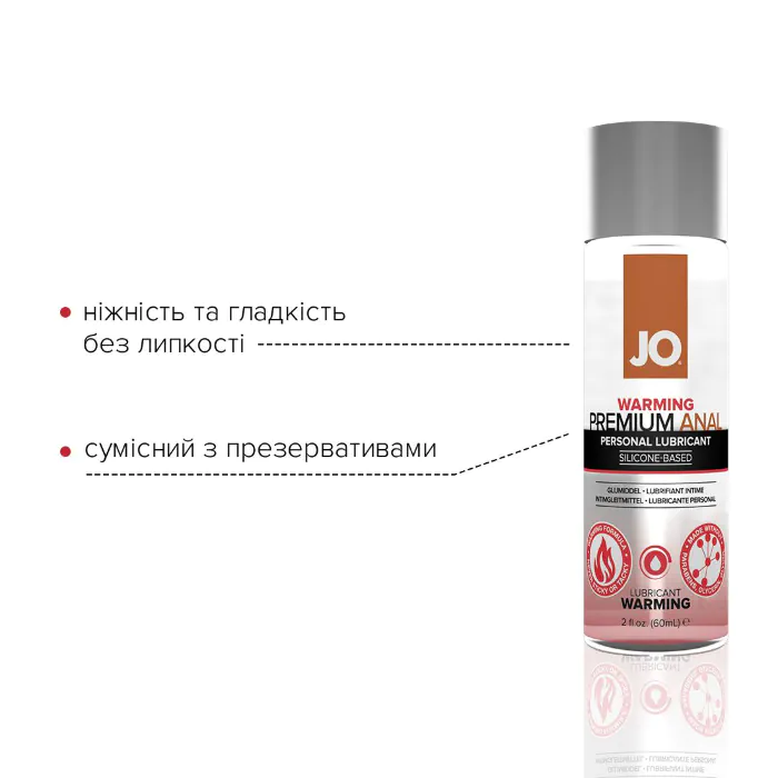 Лубрикант на силіконовій основі Jo Anal Premium Warming 60 мл — фото 3