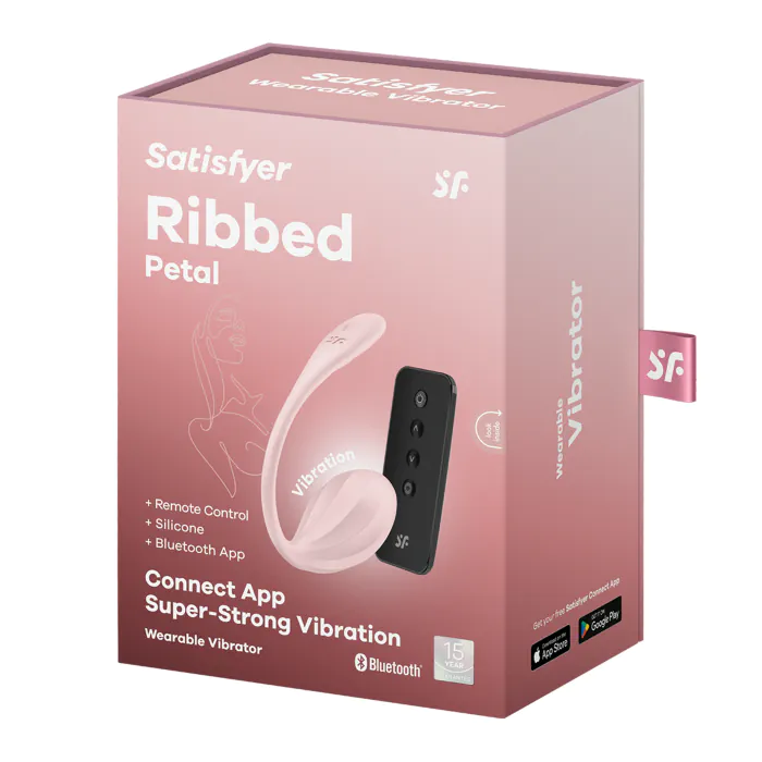 Смарт віброяйце Satisfyer Ribbed Petal Connect App Rose — фото 8