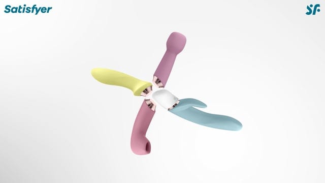 Мультифункціональний вібратор зі змінними насадками Satisfyer Marvelous Four — фото 4