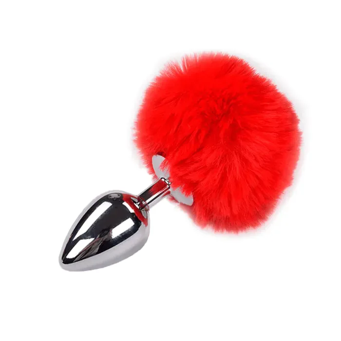 Анальна пробка Alive Fluffy Plug L Red