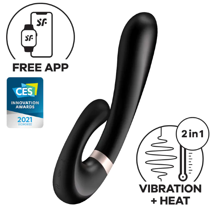 Смарт вібратор Satisfyer Heat Wave Connect App black