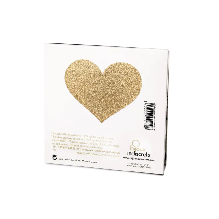 Пестіс - стікіні Bijoux Indiscrets Flash Heart Gold — фото 3