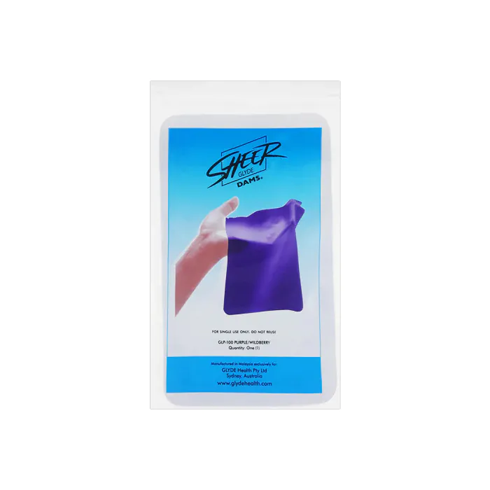 Серветки для куні Glyde Sheer Dams Oral Sex Sheets Wildberry — фото 2