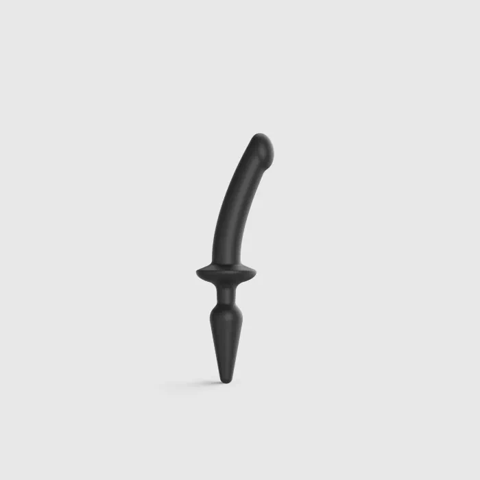 Анальна пробка з дилдо 2в1 Strap-On-Me Switch Plug-In Dildo Black S