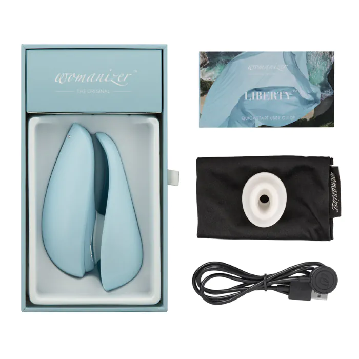 Кліторальний стимулятор Womanizer Liberty Powder Blue — фото 6