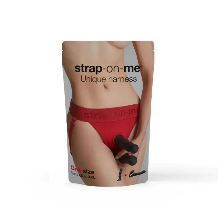 Трусики для страпона Strap-On-Me Harnais Lingerie Unique One Size Red — фото 10