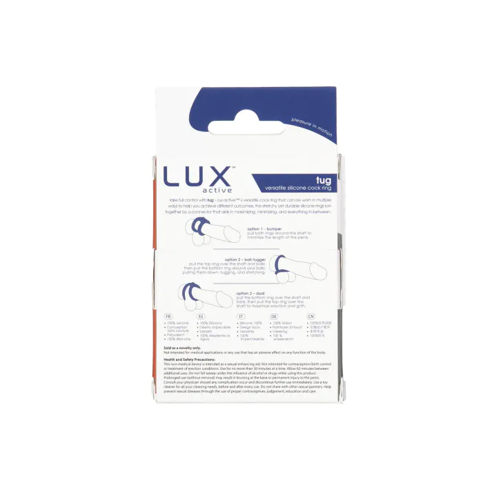 Подвійне ерекційне кільце LUX Active Tug Versatile Silicone Cock Ring — фото 9