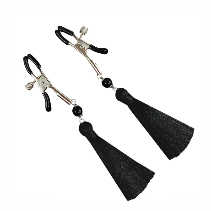 Затискачі для сосків Art of Sex Nipple clamps Black Tassels — фото 3