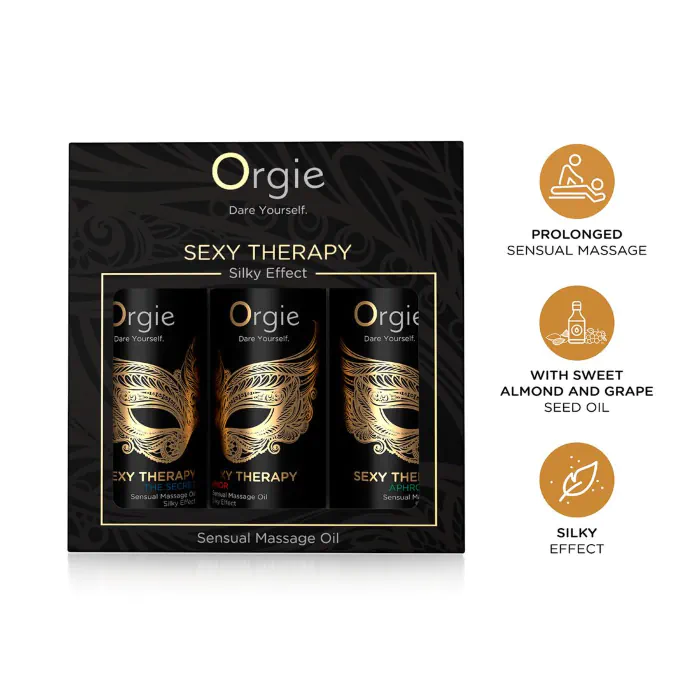 Набір масажних олій Orgie Sexy Therapy Mini Size Collection 3х30 мл — фото 3