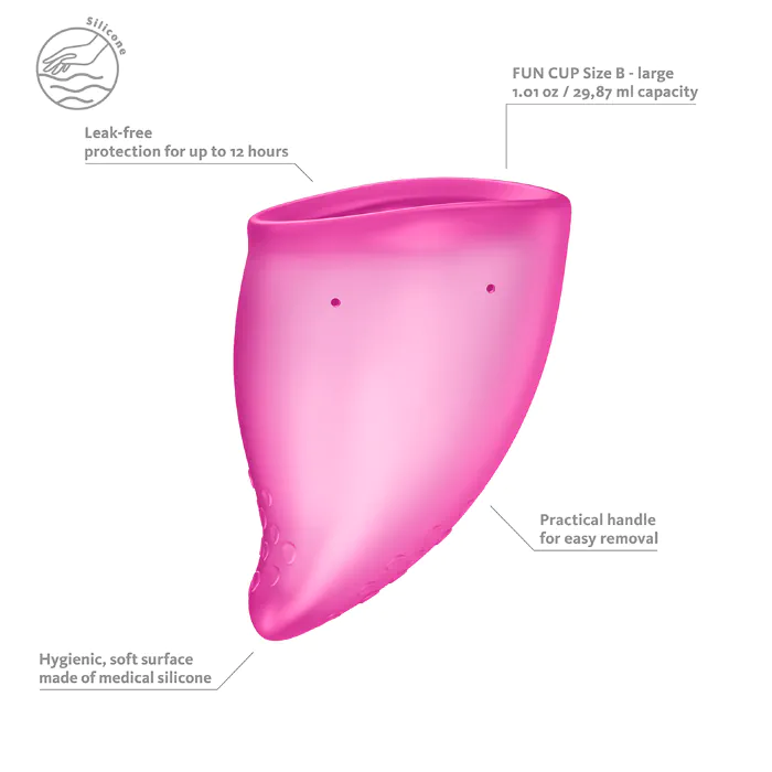 Менструальна чаша Fun Factory Fun Cup B Magenta — фото 4