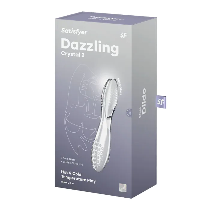 Двосторонній скляний дилдо Satisfyer Dazzling Crystal 2 Transparent — фото 6