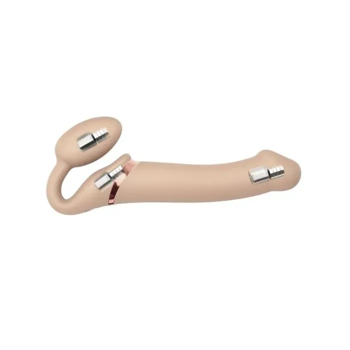 Безремневий страпон із вібрацією Strap-On-Me Vibrating Flesh L — фото 4