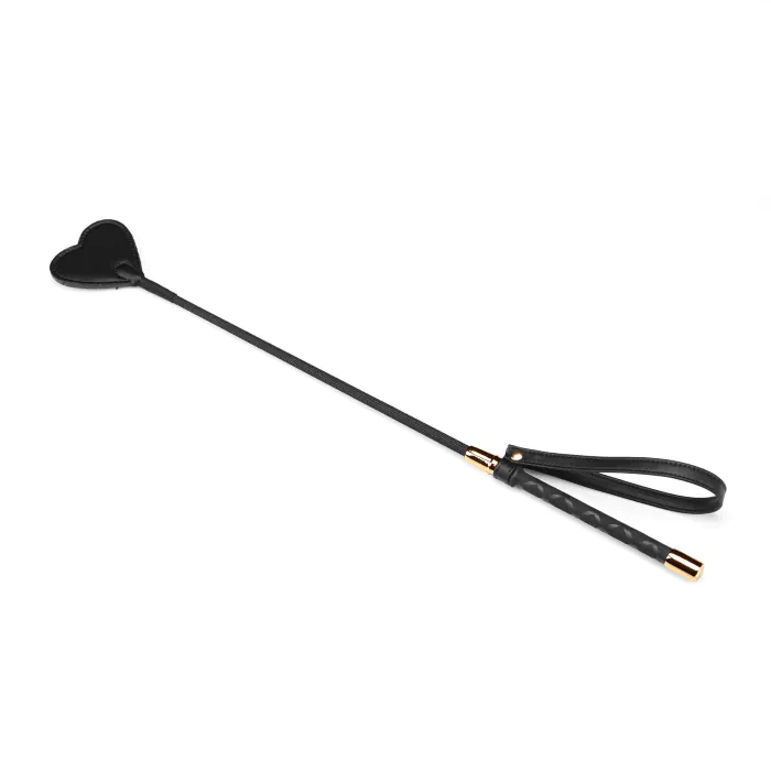 Шльопалка-сердечко Liebe Seele Black Organosilicon Riding Crop
