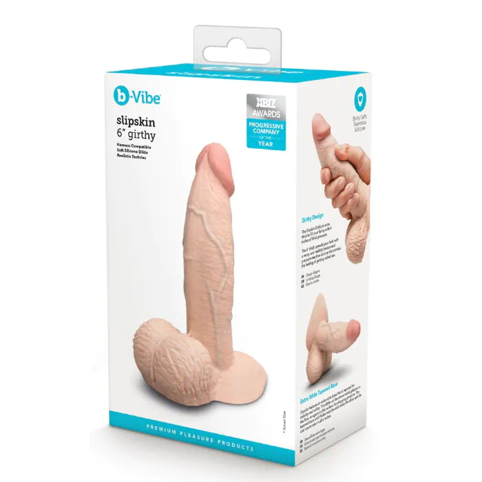 Фалоімітатор b-Vibe Slipskin 6" Girthy — фото 10