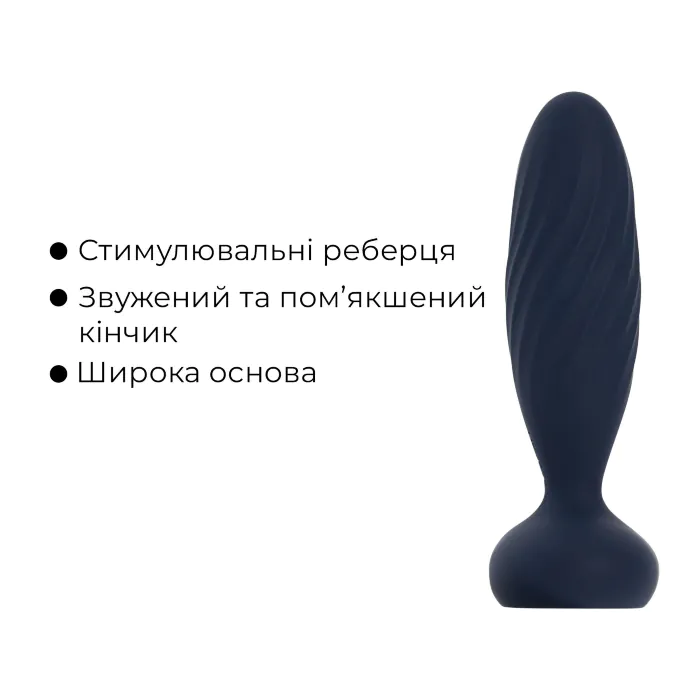 Анальна смарт-вібропробка з пульсацією Svakom Jordan Navy Blue — фото 6