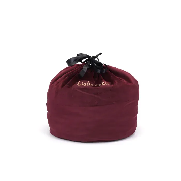 Оксамитовий мішечок для іграшок Liebe Seele Wine Red Large Storage Bag Cylindrical