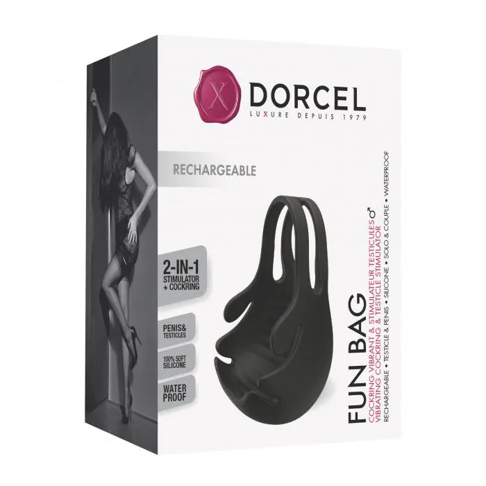 Ерекційне кільце з вібрацією Dorcel FUN BAG — фото 8